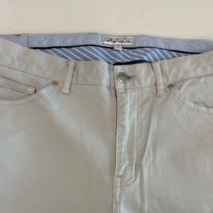 Peter Millar Light Gray sueded sateen five pocket pant 34-32